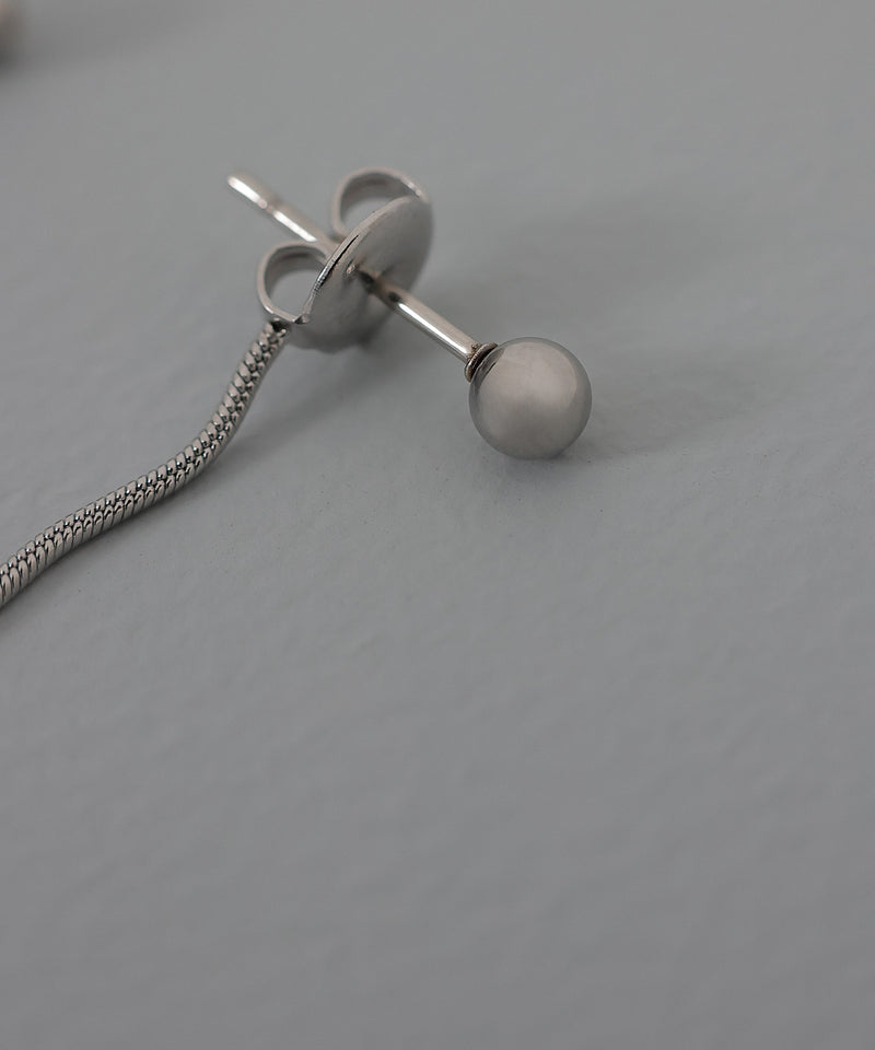 金属アレルギー対応 ロングチェーンピアス サージカルステンレス