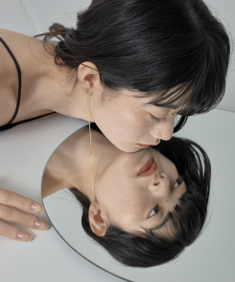 【ORLEAN】ロングチェーンピアス