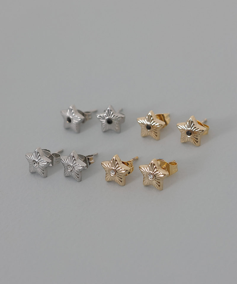 金属アレルギー対応 スターモチーフ ピアス サージカルステンレス