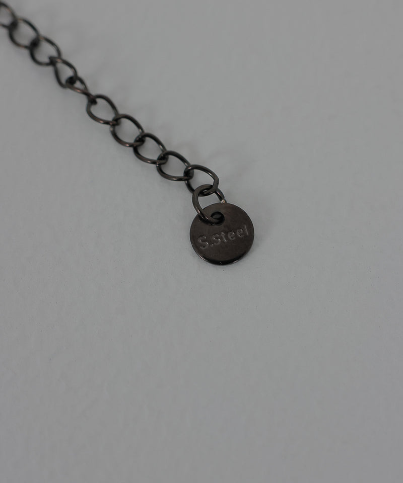 金属アレルギー対応 ブラックボールチェーン ネックレス サージカルステンレス