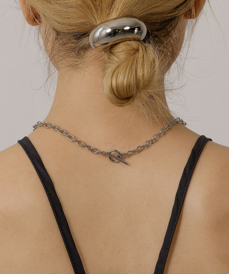 金属アレルギー対応 コイン クロスモチーフ Fケーブルチェーンネックレス サージカルステンレス