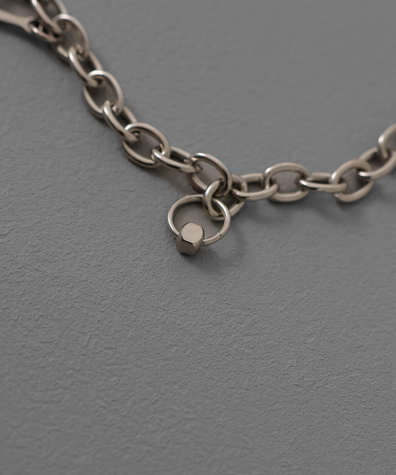 金属アレルギー対応 コイン クロスモチーフ Fケーブルチェーンネックレス サージカルステンレス