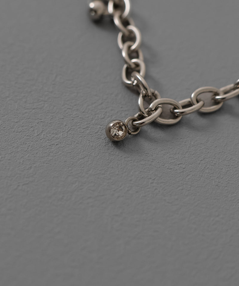 金属アレルギー対応 コイン クロスモチーフ Fケーブルチェーンネックレス サージカルステンレス