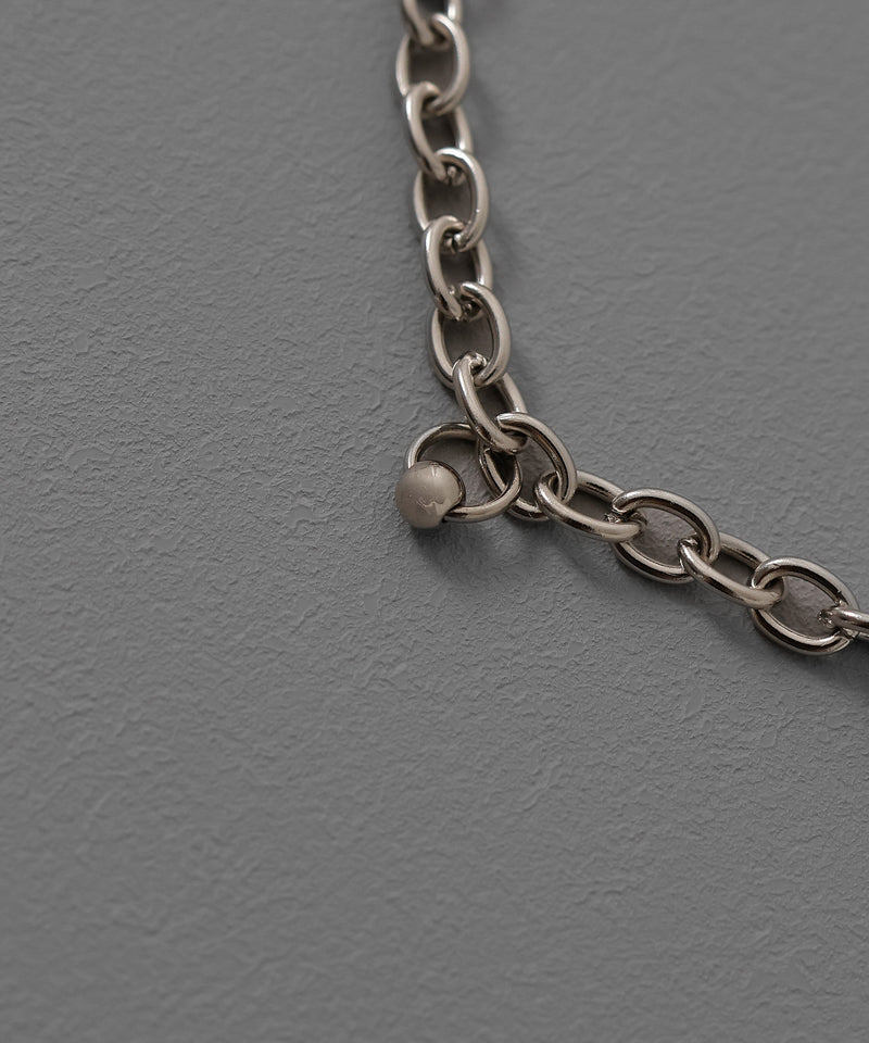 金属アレルギー対応 コイン クロスモチーフ Fケーブルチェーンネックレス サージカルステンレス