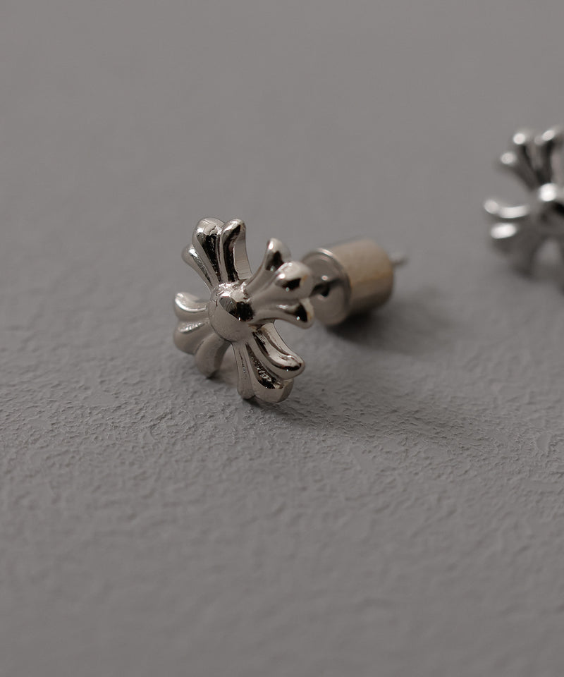 金属アレルギー対応 クロスモチーフデザインピアス サージカルステンレス