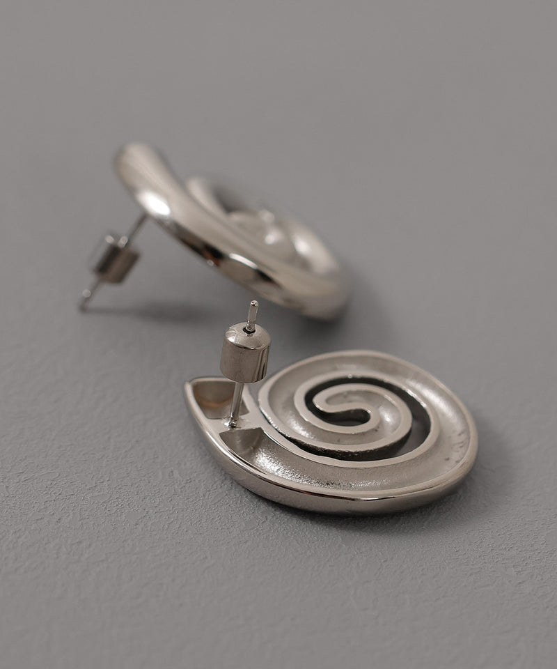 金属アレルギー対応 うずまき ニュアンスデザイン ピアス  サージカルステンレス