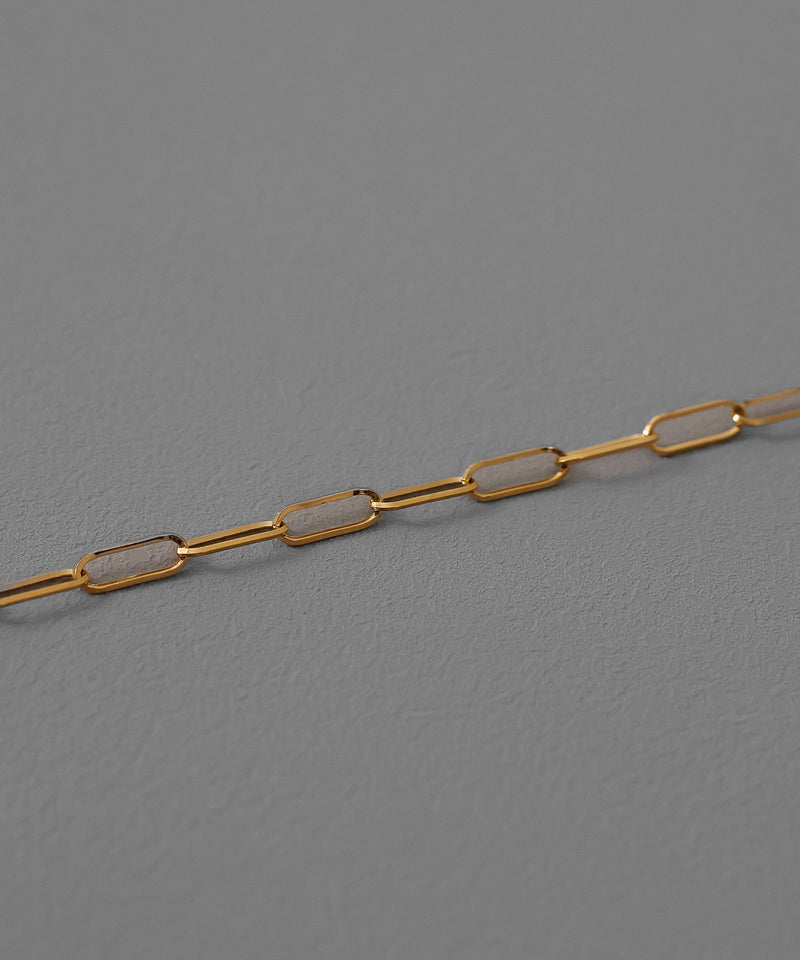 金属アレルギー対応 レオンチェーン パール付き アンクレット サージカルステンレス