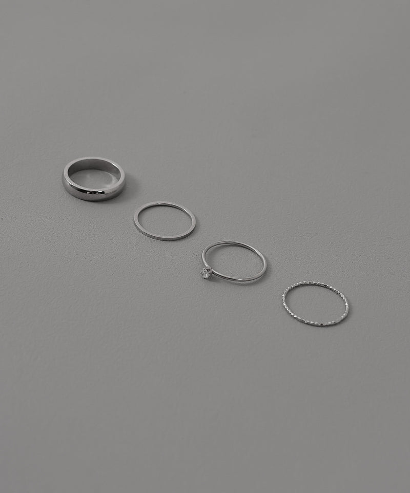 金属アレルギー対応 4set リング サージカルステンレス