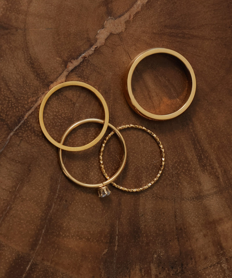 金属アレルギー対応 4set リング サージカルステンレス