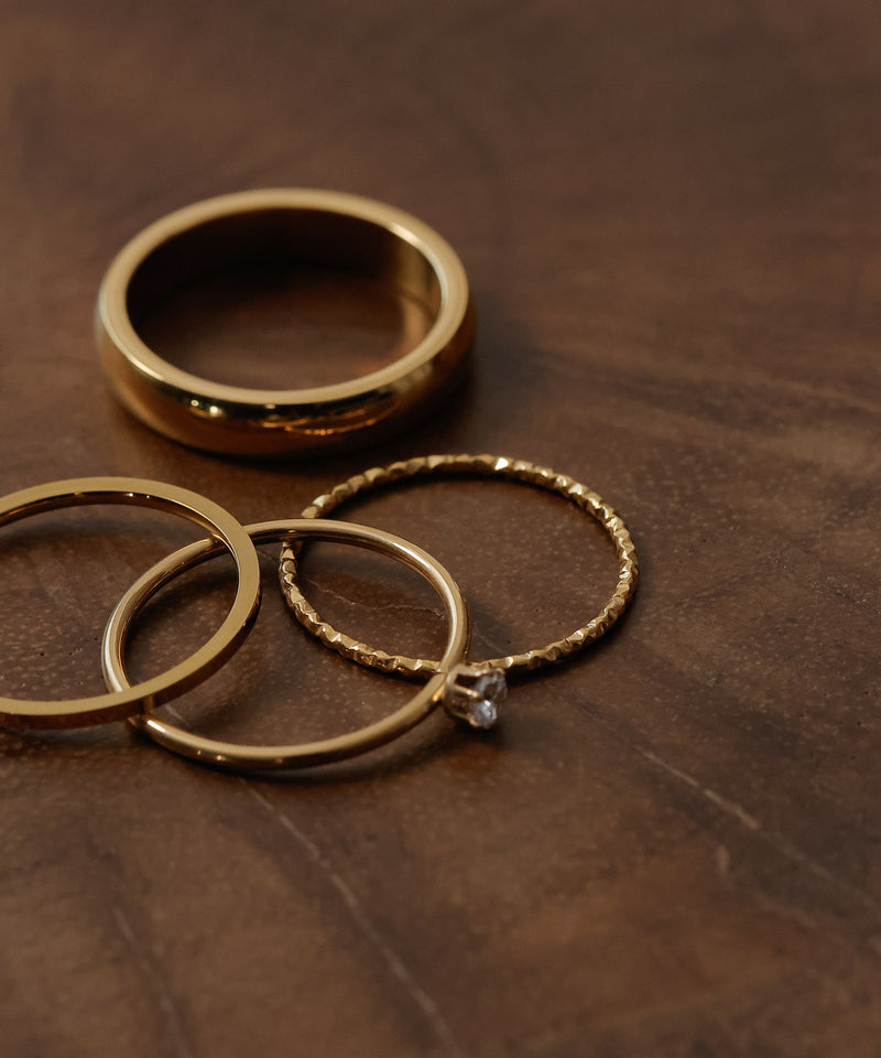 金属アレルギー対応 4set リング サージカルステンレス