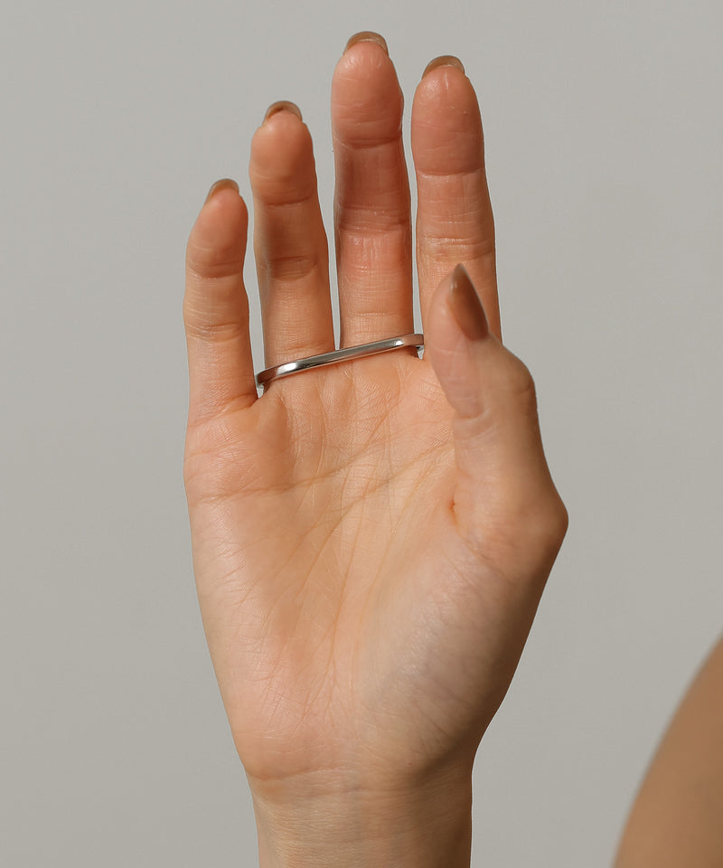 金属アレルギー対応 ダブルフィンガーリング  サージカルステンレス