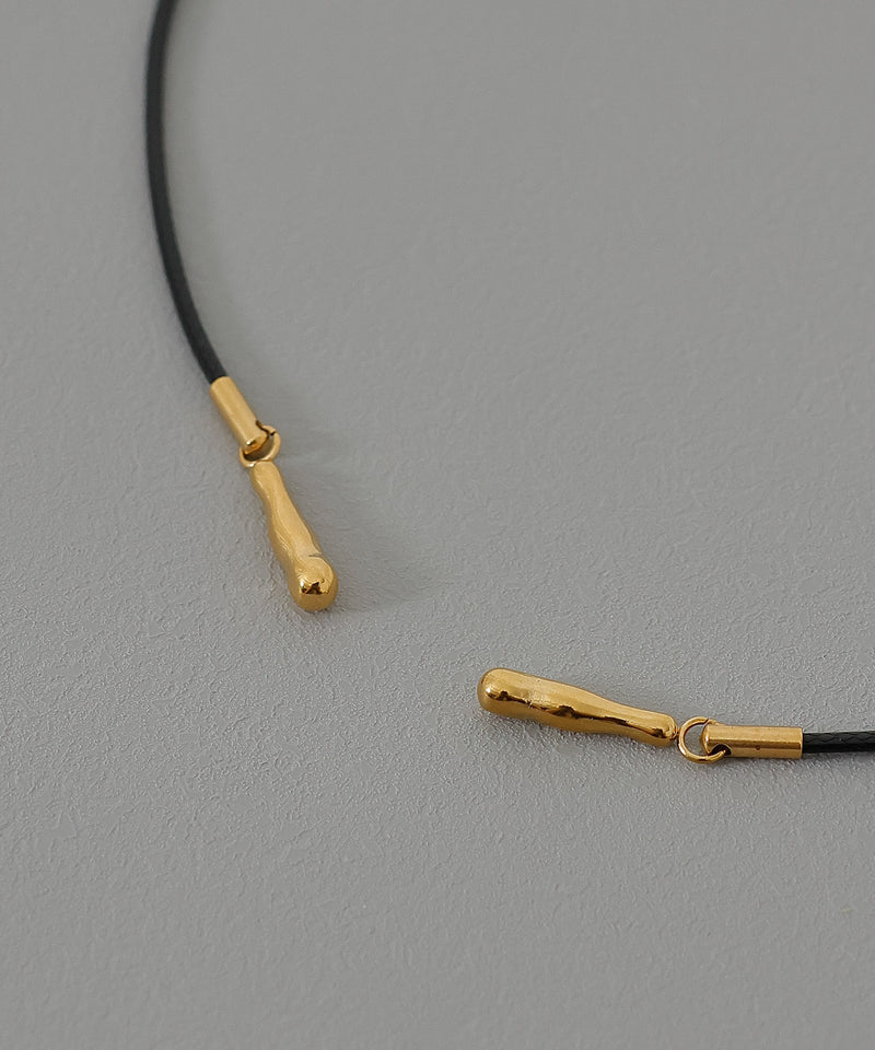 金属アレルギー対応 コード紐 マルチwayクロスネックレス ニュアンスデザイン サージカルステンレス