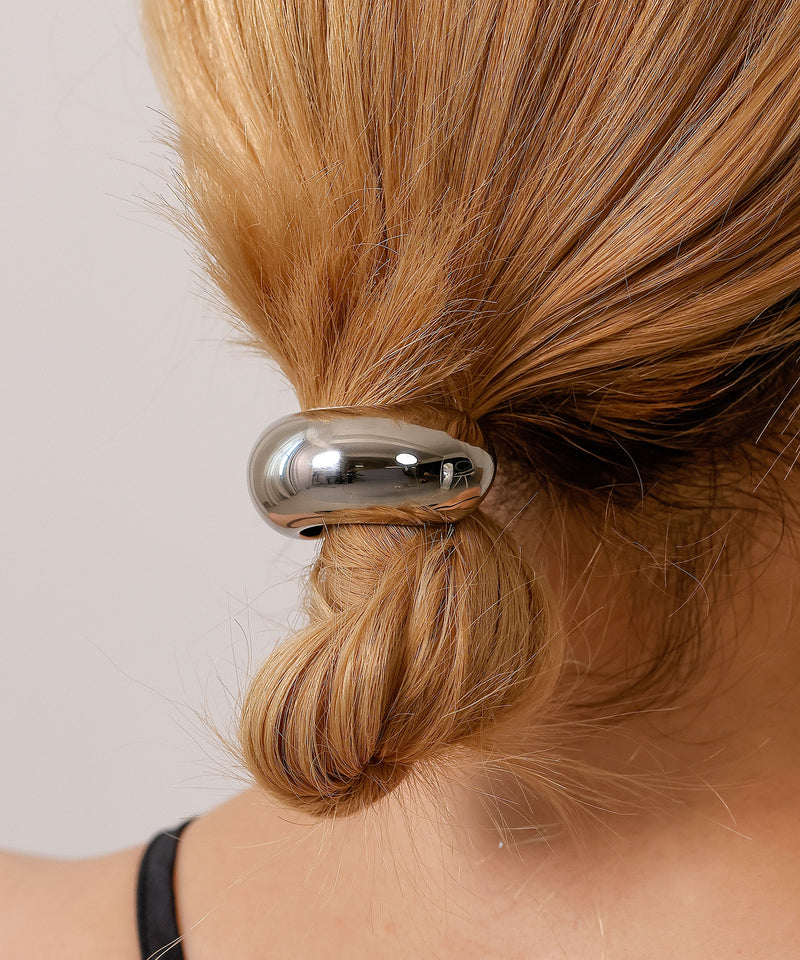 金属アレルギー対応 メタルモチーフ ヘアゴム サージカルステンレス