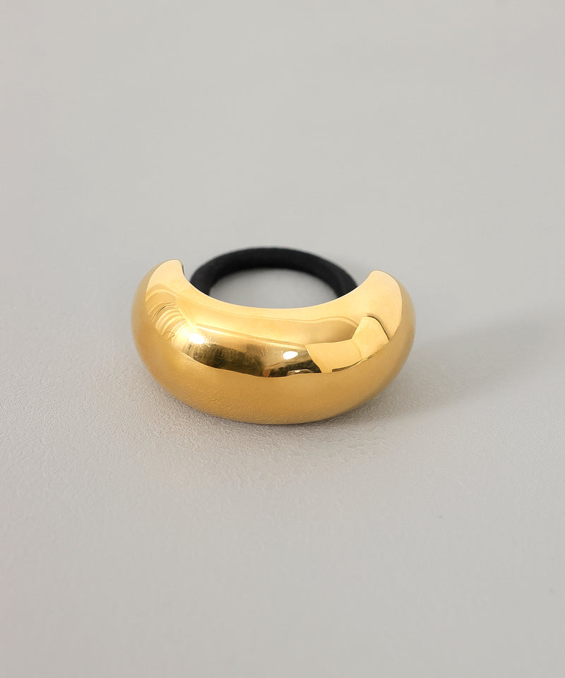 金属アレルギー対応 メタルモチーフ ヘアゴム サージカルステンレス