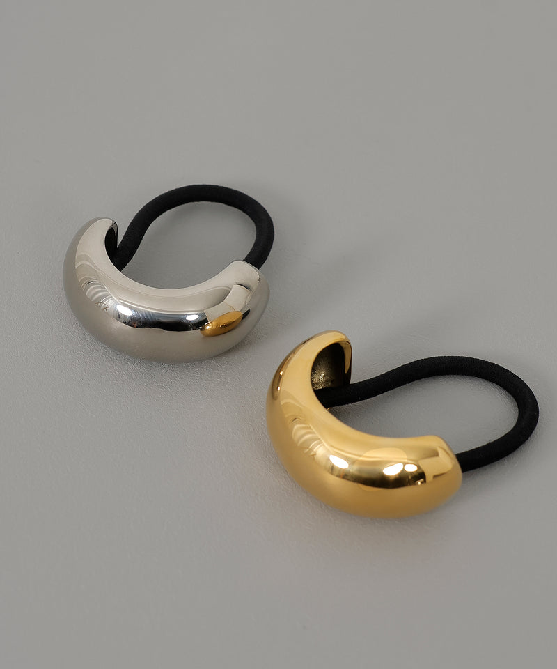 金属アレルギー対応 メタルモチーフ ヘアゴム サージカルステンレス