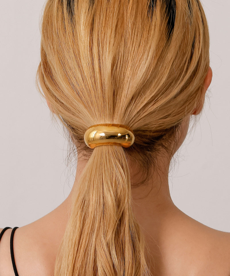 金属アレルギー対応 メタルモチーフ ヘアゴム サージカルステンレス