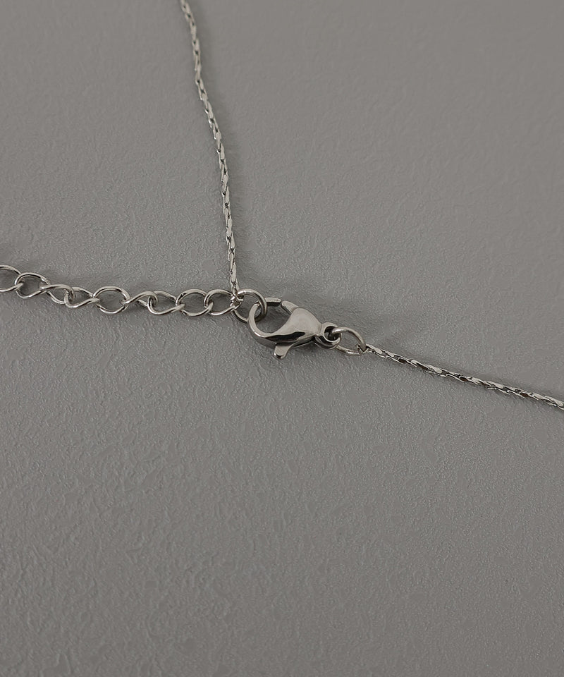 金属アレルギー対応 スクリューロープチェーンネックレス モチーフデザイン サージカルステンレス