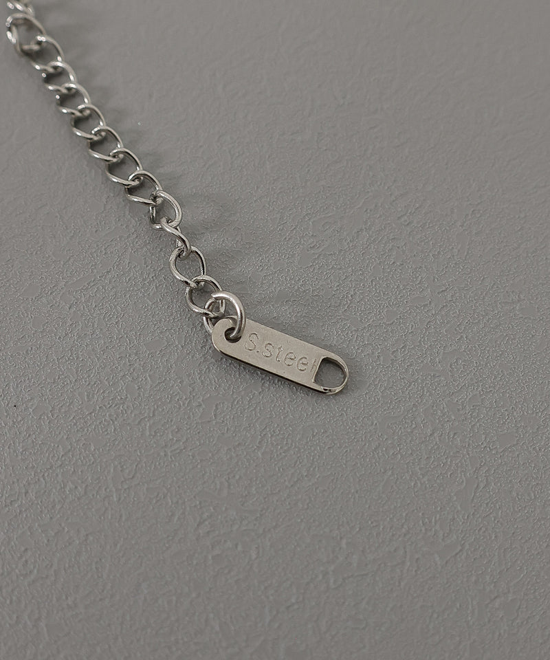 金属アレルギー対応 スクリューロープチェーンネックレス モチーフデザイン サージカルステンレス