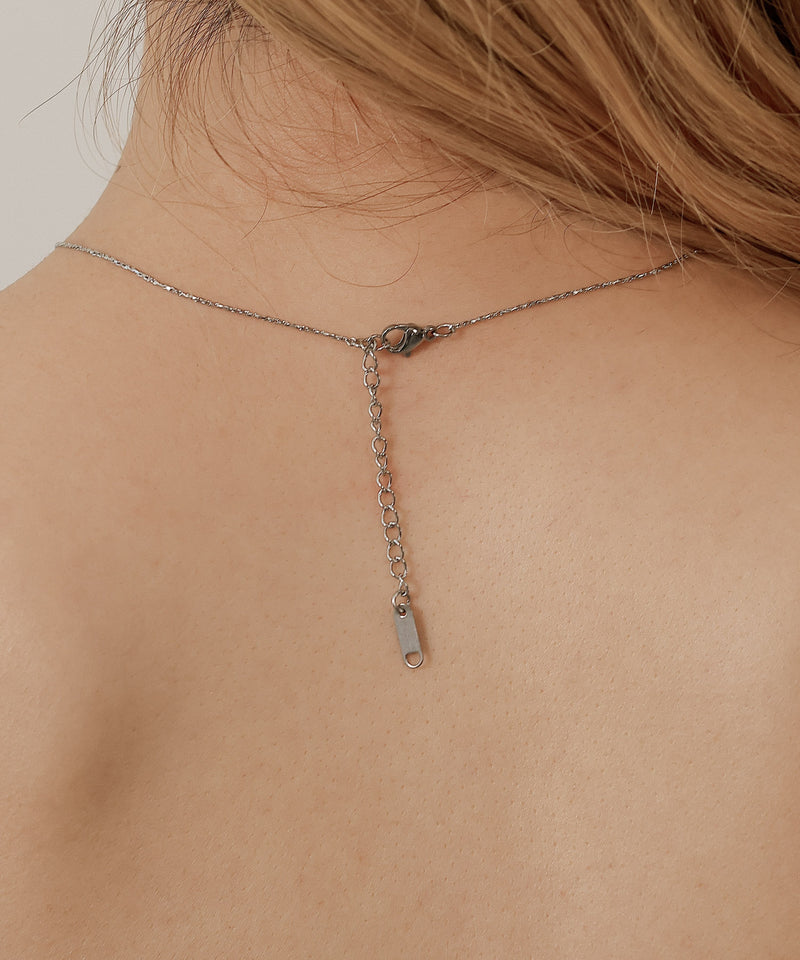 金属アレルギー対応 スクリューロープチェーンネックレス モチーフデザイン サージカルステンレス