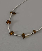 シルバー/ブラウン