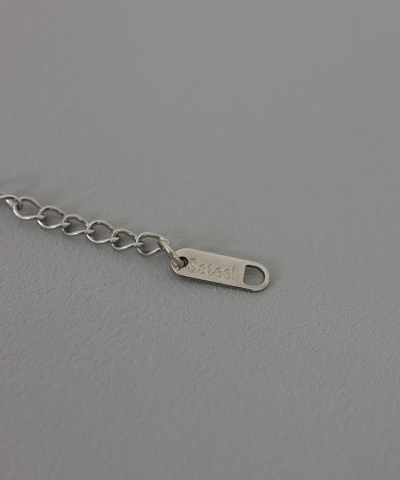 【ORLEAN】 二連チェーンニュアンスデザインネックレス サージカルステンレス