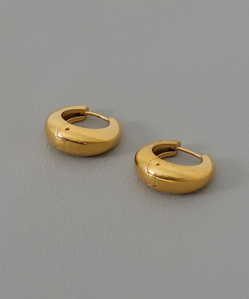 金属アレルギー対応 ドロップフープデザイン ピアス サージカルステンレス