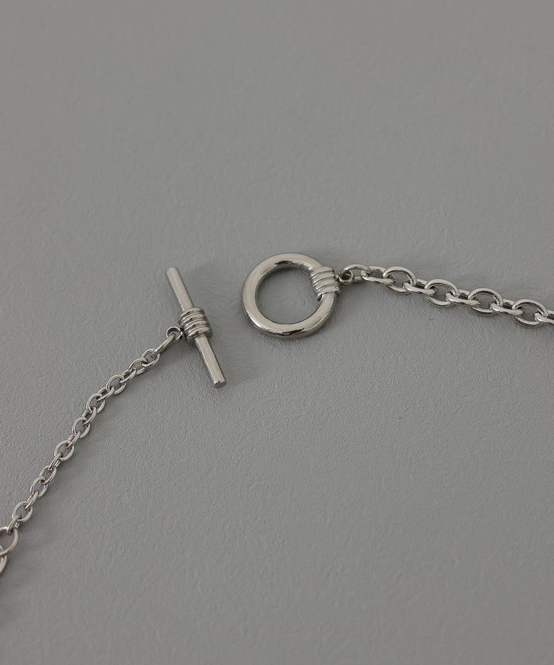 金属アレルギー対応 アズキチェーンマンテルロングネックレス サージカルステンレス