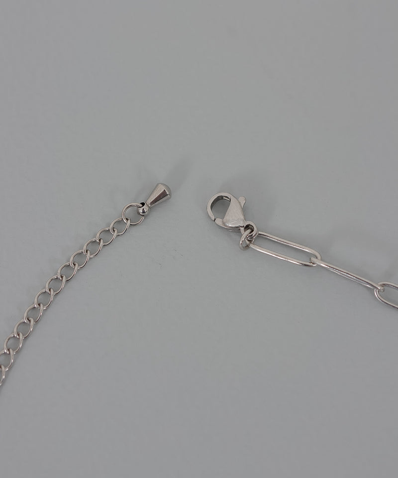 金属アレルギー対応 平長あずきチェーンネックレス サージカルステンレス