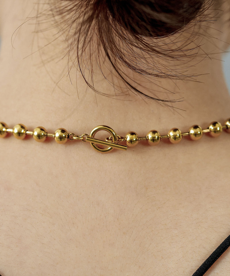 金属アレルギー対応 ボールチェーンネックレス サージカルステンレス