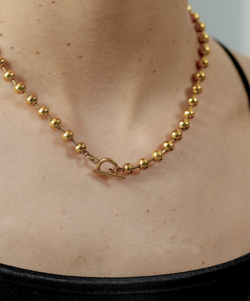 金属アレルギー対応 ボールチェーンネックレス サージカルステンレス