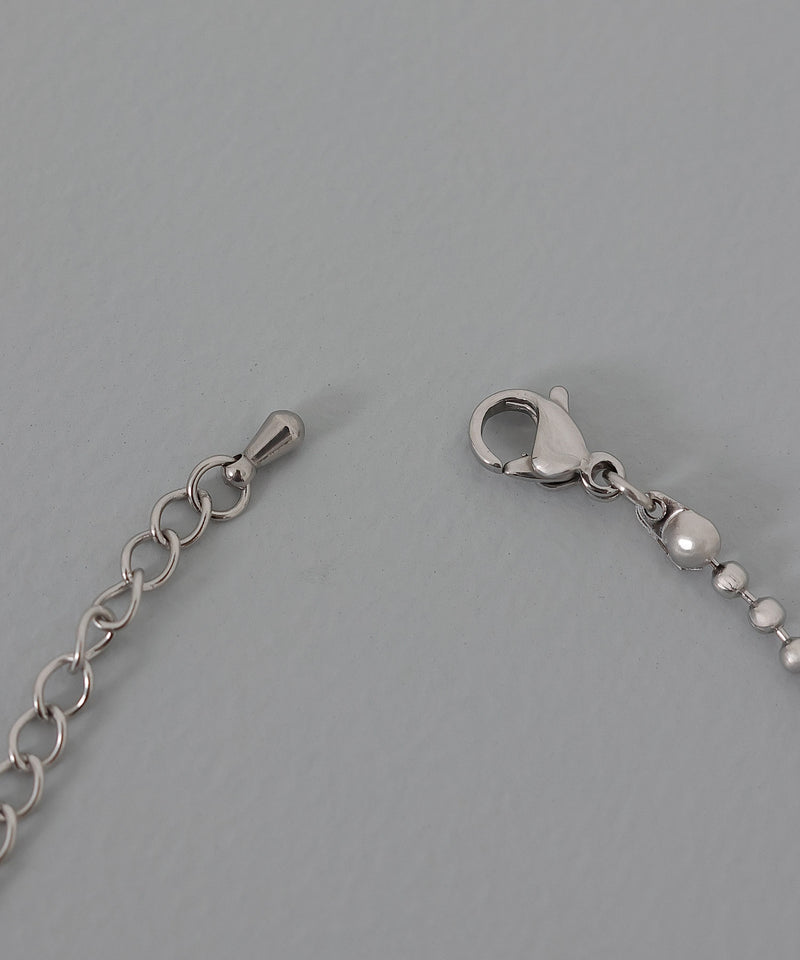 金属アレルギー対応 2set ボールチェーンネックレス サージカルステンレス