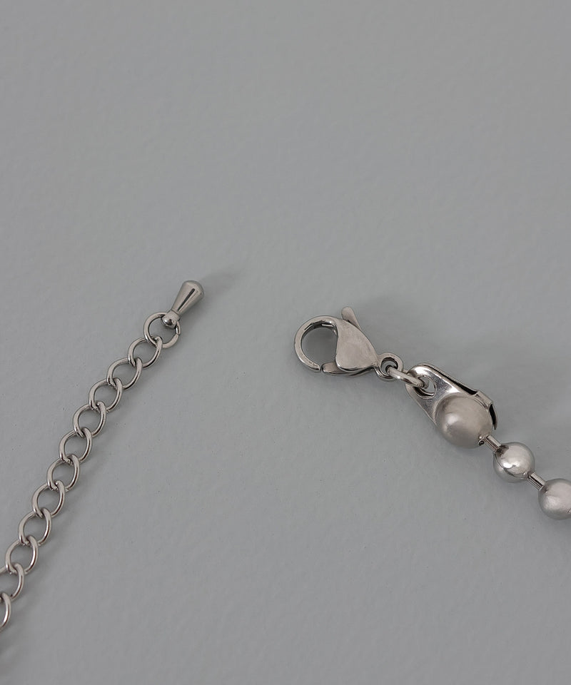 金属アレルギー対応 2set ボールチェーンネックレス サージカルステンレス