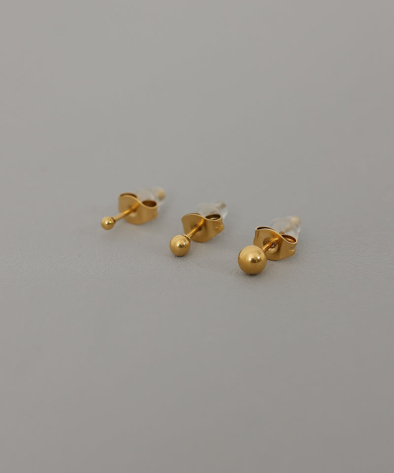 【ORLEAN】 メタルボール ミニピアス 2mm 3mm 4mm サージカルステンレス