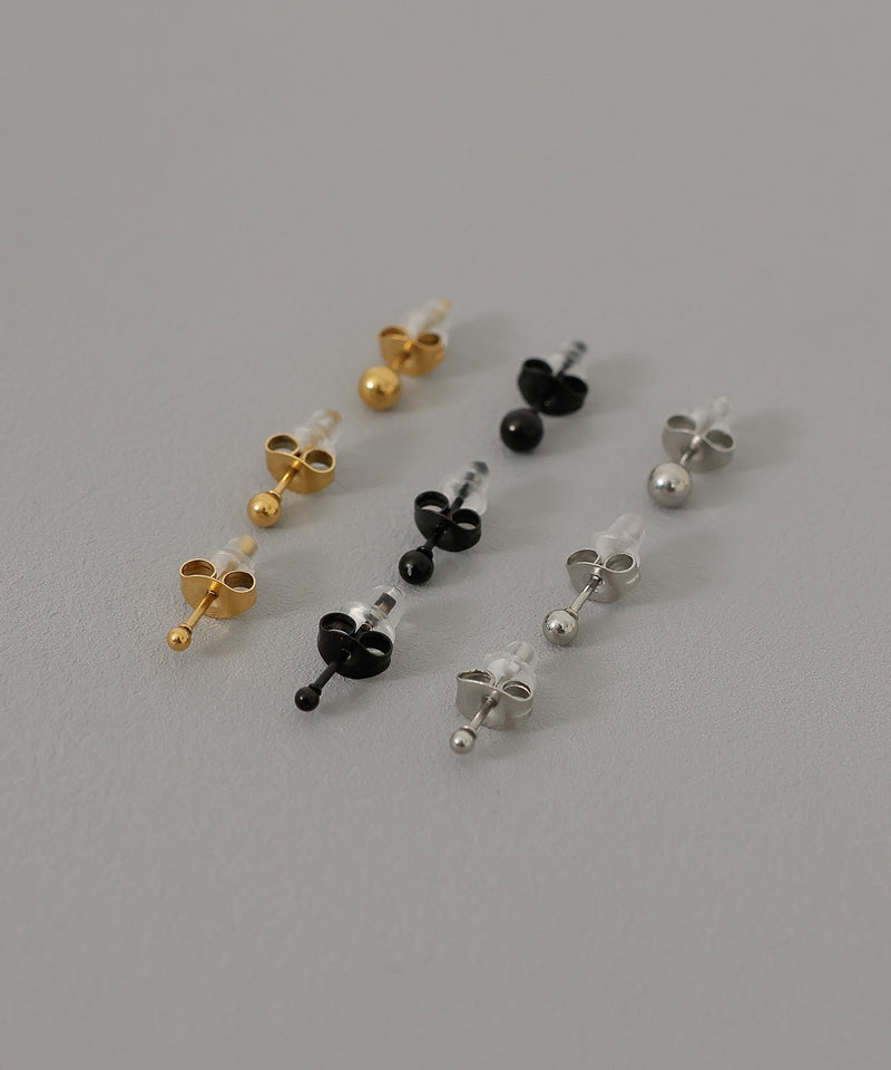 【ORLEAN】 メタルボール ミニピアス 2mm 3mm 4mm サージカルステンレス