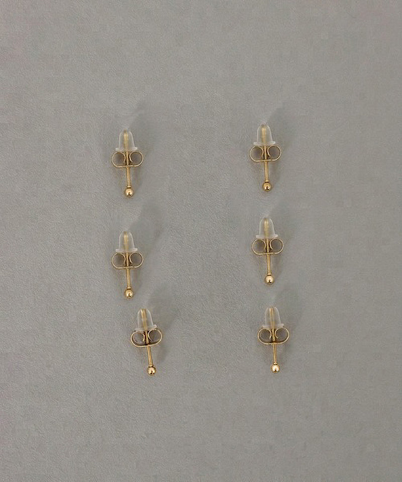 【ORLEAN】 メタルボール ミニピアス 2mm 3mm 4mm サージカルステンレス