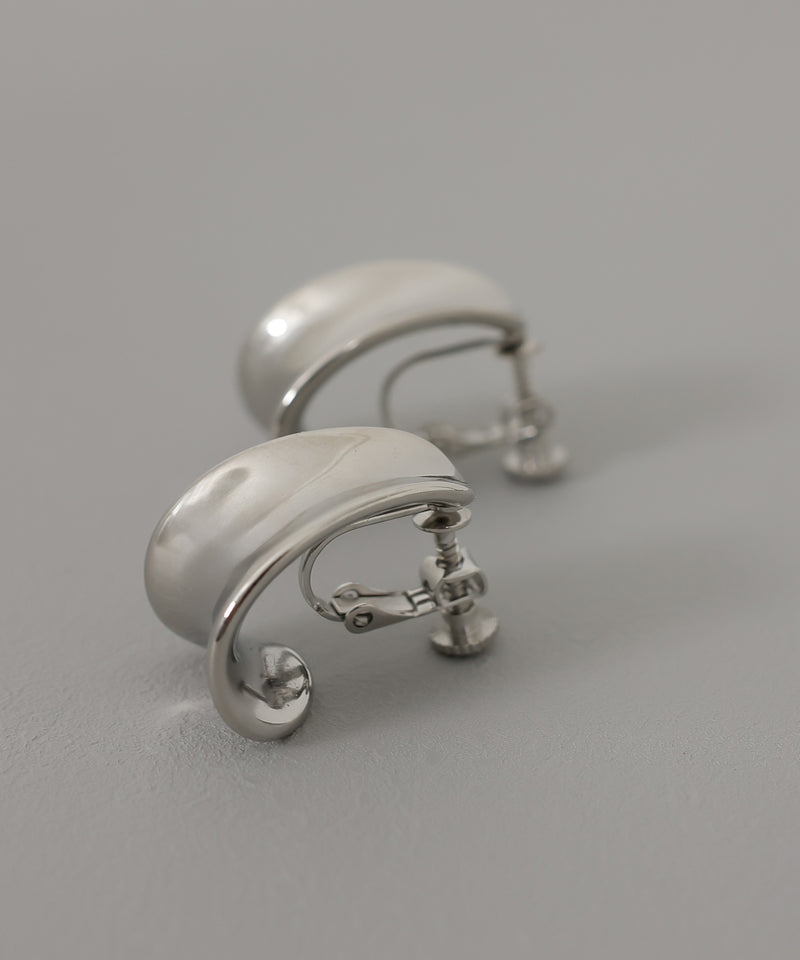 金属アレルギー対応 ニュアンスデザイン イヤリング サージカルステンレス