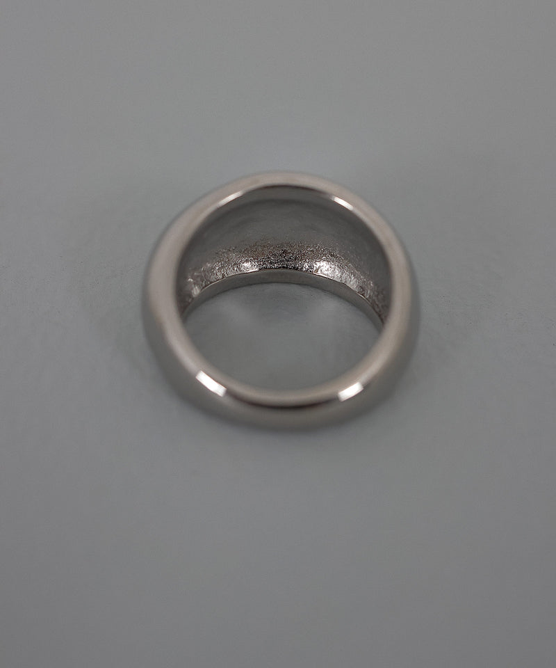 金属アレルギー対応 メタルピンキーリング 大ぶり サージカルステンレス