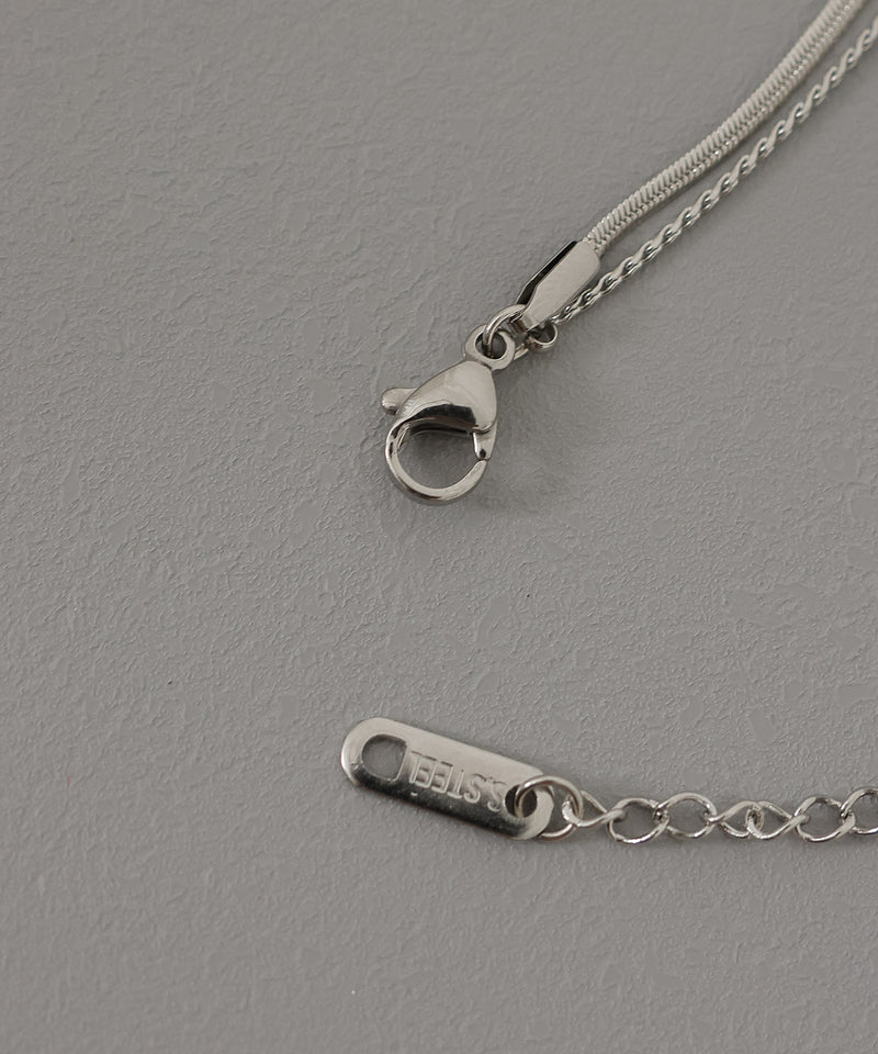 金属アレルギー対応 二連チェーンアンクレット サージカルステンレス