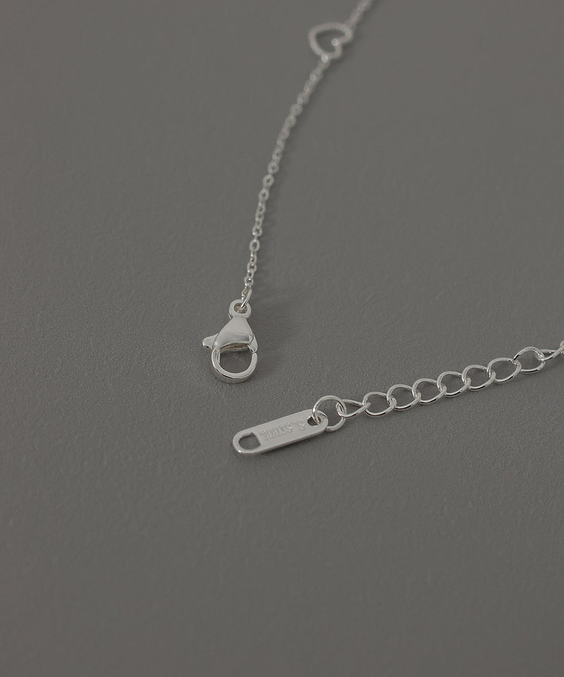 金属アレルギー対応 ハートモチーフチェーンデザイン アンクレット サージカルステンレス