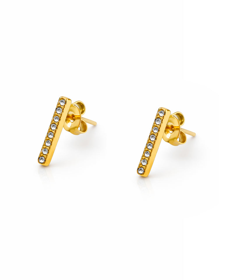 【ORLEAN】ラインビジューピアス