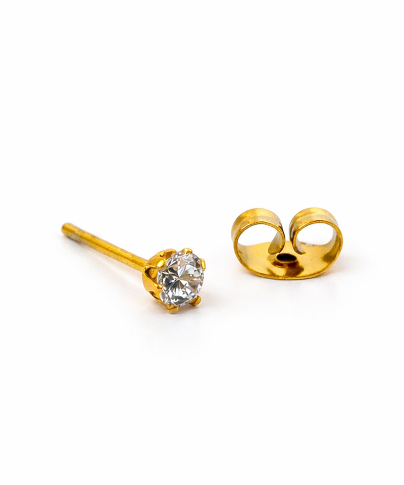 【ORLEAN】ミニピアス2個セット フープピアス ストーンピアス