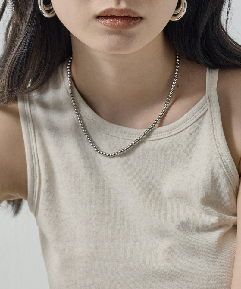 【ORLEAN】シンプルボールネックレス 4mm