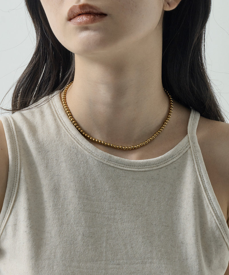 【ORLEAN】シンプルボールネックレス 4mm