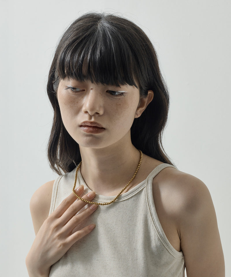 【ORLEAN】シンプルボールネックレス 4mm