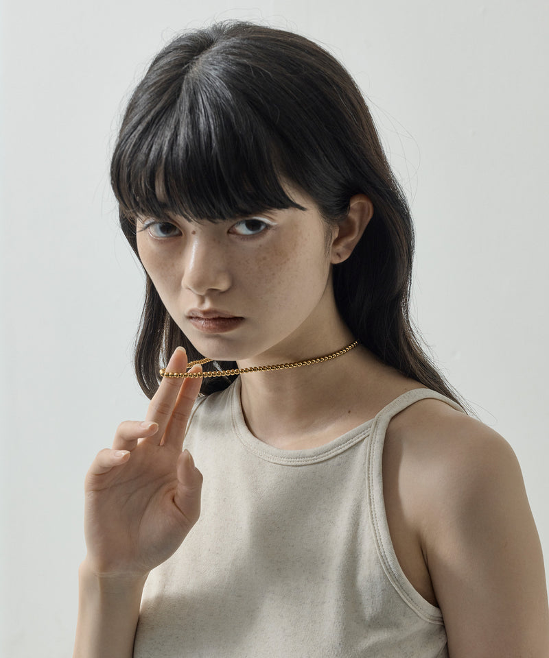【ORLEAN】シンプルボールネックレス 4mm