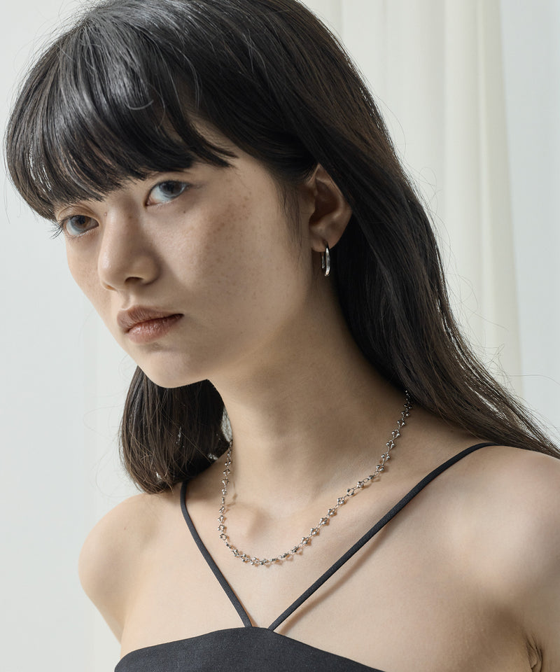 【ORLEAN】ニュアンスウェーブ ワンタッチピアス