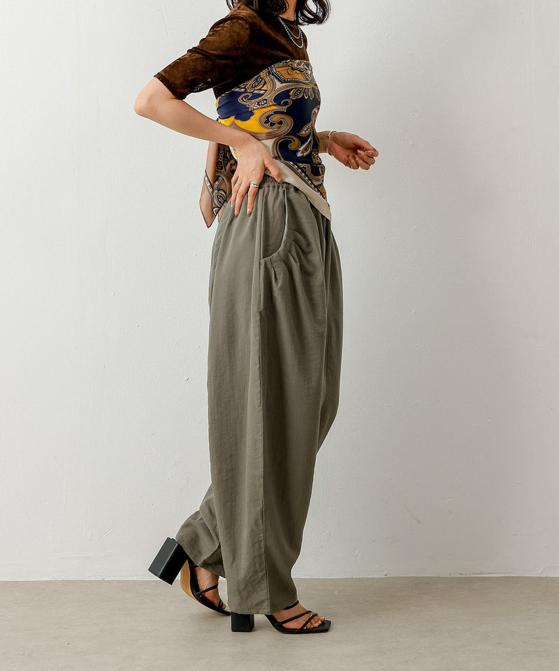 ポケット タック ドロストパンツ