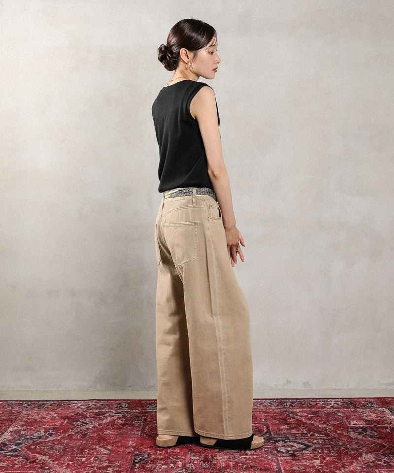 ラウンドネック ノースリーブトップス タンクトップ