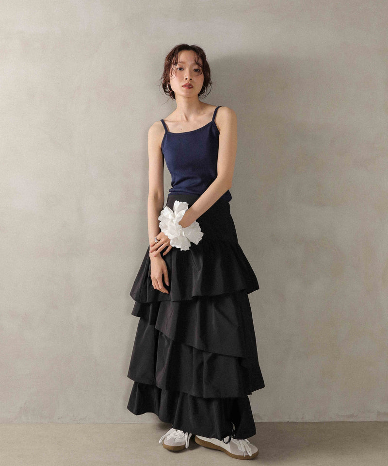 カップ付き コットンフライス キャミソール