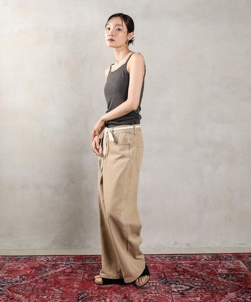 カップ付き コットンフライス キャミソール